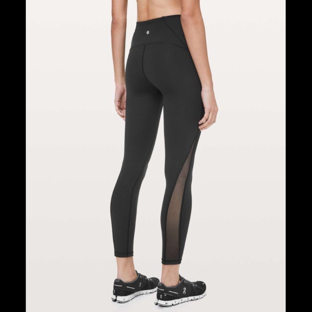 lulu lemon train times cropped leggings - black